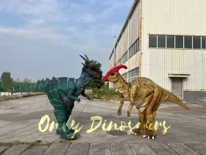 Impressive Walking Parasaurolophus Costume
