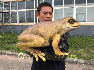 Cute Frog Puppet With Realistic Skin