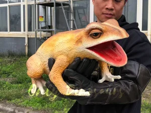 Cute Frog Puppet With Realistic Skin